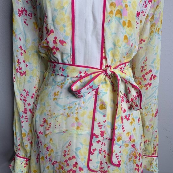 NWT Reiss Molly Floral Puff Long Sleeve Mini Dress - Picture 8 of 12